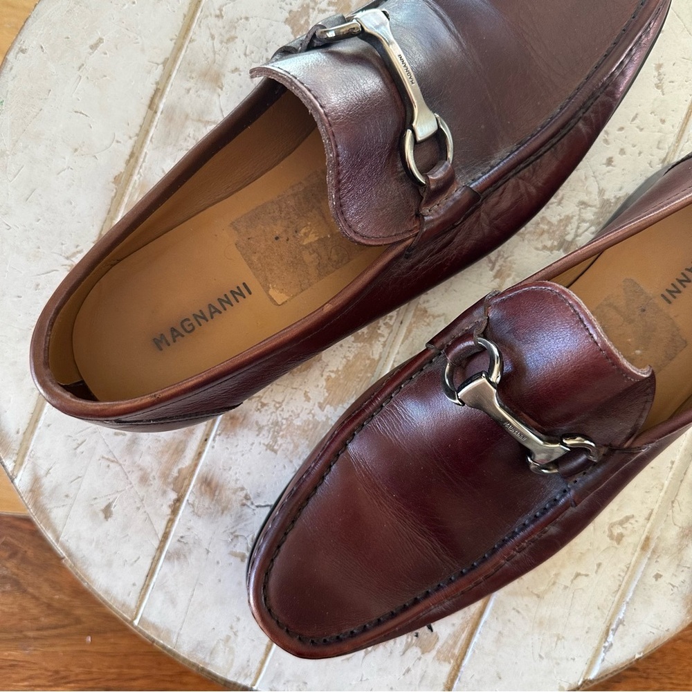 Magnanni Leather Horse Bit Loafer